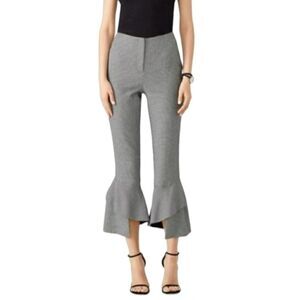 N/NICHOLAS Houndstooth Spiral Hem Cropped Trouser in Black & White Women's Sz 0